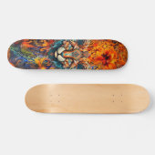 Boho Dierenhoofd & Abstracte Kunst Skateboard Deck (Horizontaal)