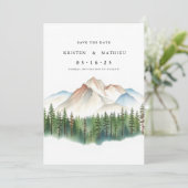 Boho Digital Mountain Save The Date (Staand voorkant)