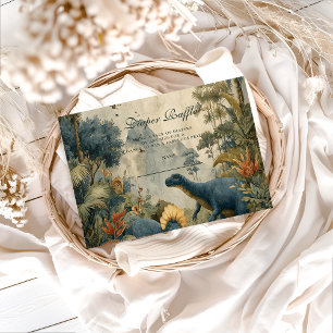 Boho Dino Baby Shower Luiers Raffle Informatiekaartje