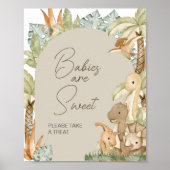 Boho Dinosaur Baby shower Baby's zijn zoet Poster (Voorkant)