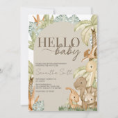 Boho Dinosaur-Baby shower Kaart (Voorkant)