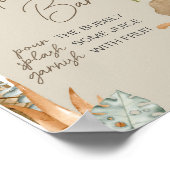 Boho Dinosaur Baby shower Moeder Osa Bar Poster (Hoek)