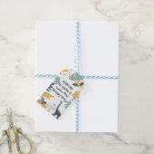 Boho Dinosaur Baby Verjaardagsfeest Cadeaulabel (Met Touw)