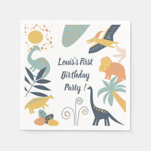 Boho Dinosaur Baby Verjaardagsfeest Servet