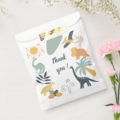 Boho Dinosaur Baby Verjaardagsfeestuitnodiging Bedankzakje (Gezegeld)