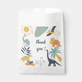 Boho Dinosaur Baby Verjaardagsfeestuitnodiging Bedankzakje (Voorkant)