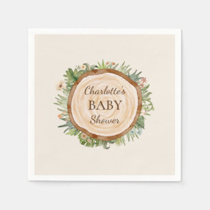 Boho Dinosaur Beige Baby showers servetten