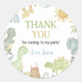 Boho Dinosaur Boy Labels Verjaardag Baby shower (Voorkant)