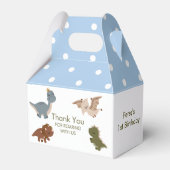 Boho Dinosaurs Blauw Bedankt Bedankdoosjes (Voorkant Zijde)