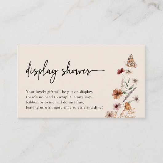 Boho Display Shower Enclosure Kaart (Voorkant)