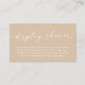 Boho Display Shower-Kaart | Neutralistisch minimal Informatiekaartje (Voorkant)