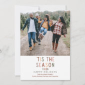 Boho 'Dit is het seizoen aangepaste foto kerst Feestdagenkaart (Voorkant)