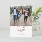 Boho 'Dit is het seizoen aangepaste foto kerst Feestdagenkaart (Staand voorkant)