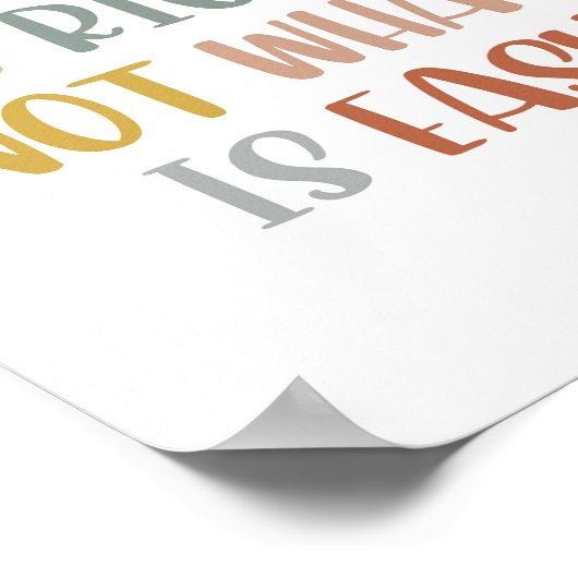 Boho Do What Right Not What Is Easy Poster (Coin)