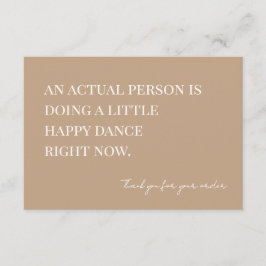 Boho doet een kleine blijdance Kleine onderneming Bedankkaart