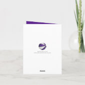 boho dole paars white giry basketbal verjaardag kaart (Achterkant)