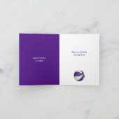 boho dole paars white giry basketbal verjaardag kaart (Binnen)