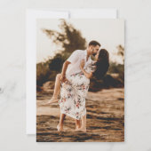 Boho Doodle Handgeschreven Retro Zwart & Wit Eenvo Kaart (Achterkant)