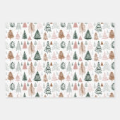 Boho Doodle-kerstboompatroon Inpakpapier Vel (Voorkant 3)