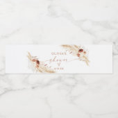 Boho Douchewaterfles Label | Pampas Gras Waterfles Etiket (Enkel label)