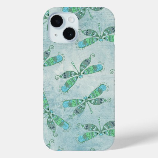 Boho Dragonflies in Blue Case-Mate iPhone Case (Achterkant)