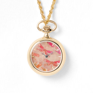 Boho Dragonflies in het roze Horloge