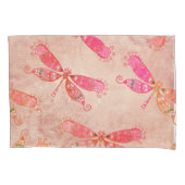 Boho Dragonflies in het roze Kussensloop (Voorkant)