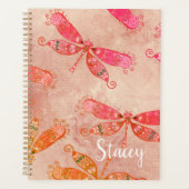 Boho Dragonflies in het roze Planner (Voorkant)