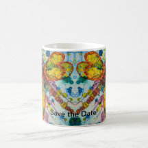 Boho Dragonfly Save the date Mug