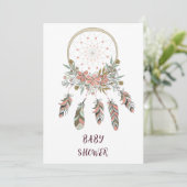 Boho Dream Catcher beheert Baby shower Kaart (Staand voorkant)