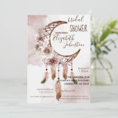Boho Dream Catcher Bridal Shower Invitation (Debout devant)