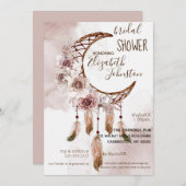 Boho Dream Catcher Bridal Shower Invitation (Devant / Derrière)