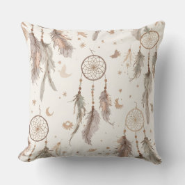 Boho Dream Catcher Feather Pattern Throw Pillow Kussen