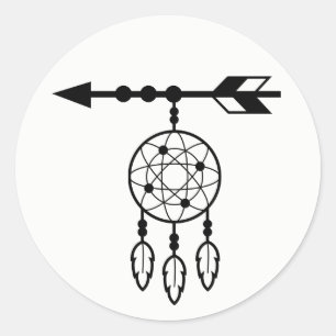 Boho Dream Catcher, Huwelijk Native American Triba Ronde Sticker