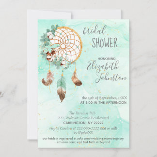 Boho Dream Catcher Invitation à la douche nuptiale