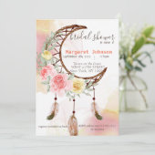 Boho Dream Catcher Invitation à la douche nuptiale (Debout devant)