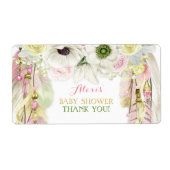 Boho Dream Catcher Water Bottle Gift Dank u Etiket (Voorkant)