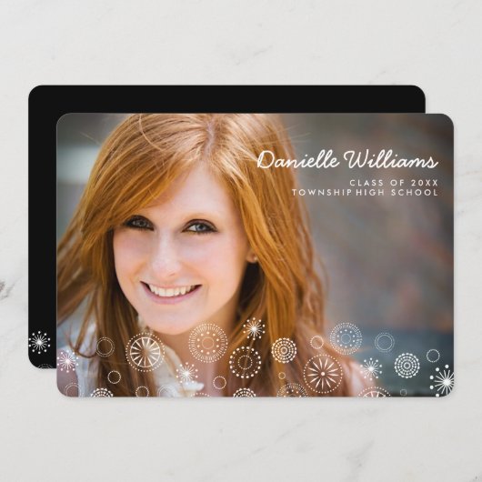 Boho Dream Photo Graduation Party Uitnodiging (Voorkant / Achterkant)