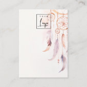 Boho Dreamcatcher Blank Sieraden Logo Display Visitekaartje (Voorkant)