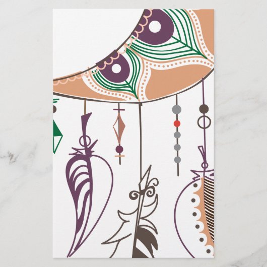 Boho dreamcatcher briefpapier (Voorkant)