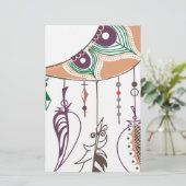 Boho dreamcatcher briefpapier (Staand voorkant)