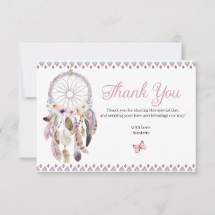 Boho Dreamcatcher Carte de remerciements