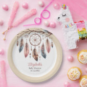 Boho Dreamcatcher Custom Baby shower Papier Bord (Feest)