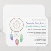 Boho Dreamcatcher Faire-part de mariage (Devant / Derrière)