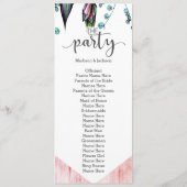 Boho Dreamcatcher & Feathers Programme de mariage  (Dos)