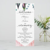 Boho Dreamcatcher & Feathers Programme de mariage  (Debout devant)