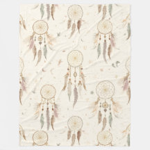 Boho Dreamcatcher Fleece Blanket | Ethereal