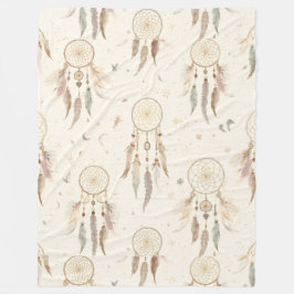 Boho Dreamcatcher Fleece Blanket | Ethereal Deken