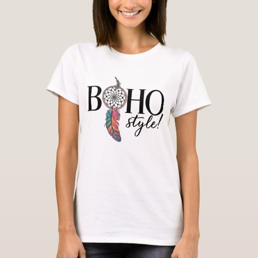 Boho Dreamcatcher Free Spirit Style T-shirt (Voorkant)