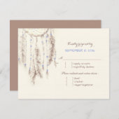 Boho Dreamcatcher Meal Choice Wedice RSVP (Devant / Derrière)